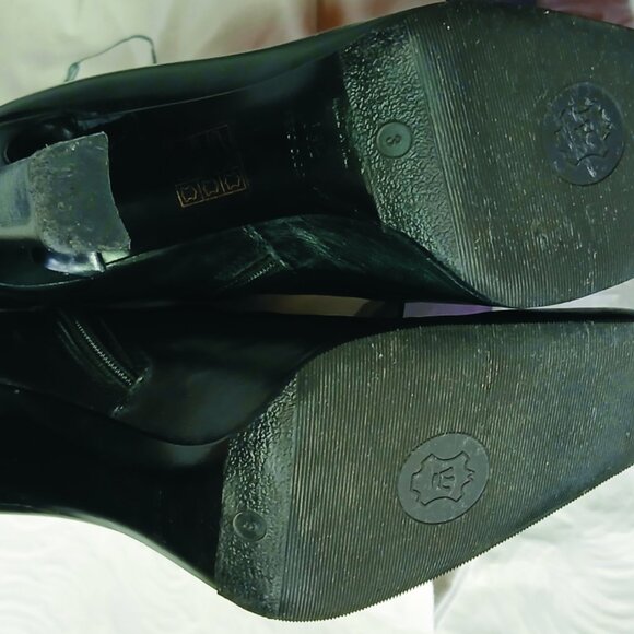 Prada high heel Ankle Boots Calzature Donna 36.5 (US6) Black Leather Antic City - Picture 6 of 6